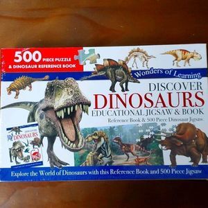 *** GIFT *** NEW Wonders of Learning sealed 500 puzzle dinosaur